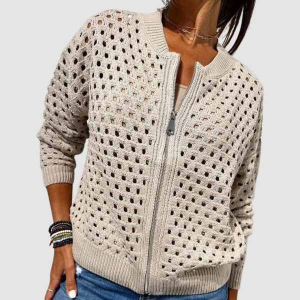 Everyday Lightweight Knit Zip Cardigan