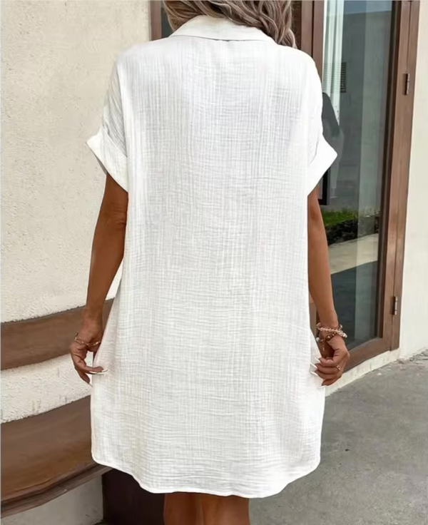 Portofino Linen Button Down Dress