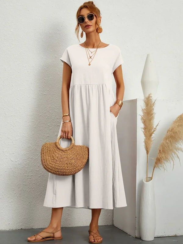 Gabrielle Fluid Midi Dress