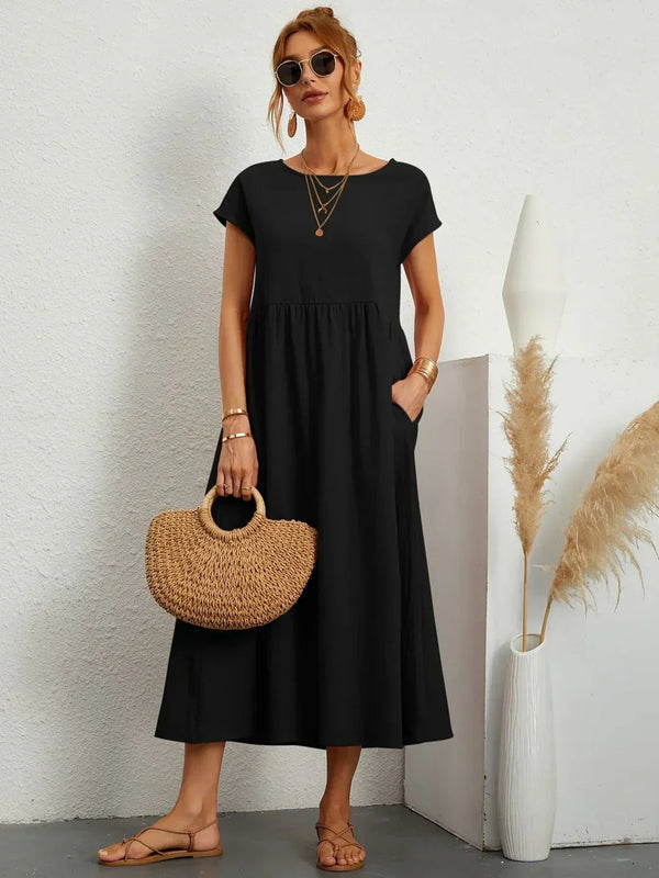 Gabrielle Fluid Midi Dress